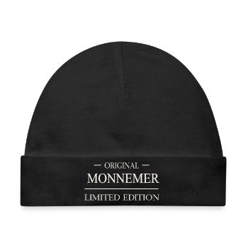 Original Monnemer Limited Edition Mannheim Spruch - Baby Premium Organic Mütze - Schwarz - Vorne