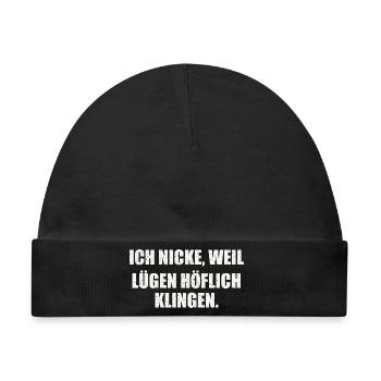 Sarkastischer Spruch - Baby Premium Organic Mütze - Schwarz - Vorne