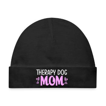Therapiehund - Baby Premium Organic Mütze - Schwarz - Vorne