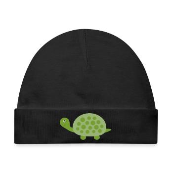 Schildkröten Schildkröten - Baby Premium Organic Mütze - Schwarz - Vorne
