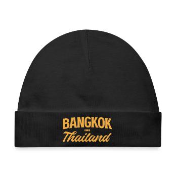 Bangkok Thailand Retro Typo - Baby Premium Organic Mütze - Schwarz - Vorne