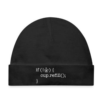 Kaffee Shirt für Programmierer Coffee code lover - Baby Premium Organic Mütze - Schwarz - Vorne