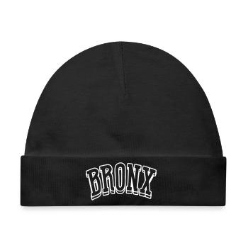 bronx shirt - Baby Premium Organic Mütze - Schwarz - Vorne
