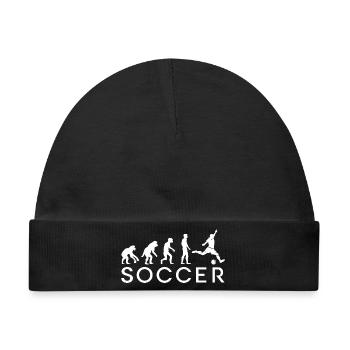 Fußball Evolution Soccer Mannschaft EM WM 2024 - Baby Premium Organic Mütze - Schwarz - Vorne