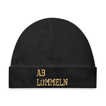 ABLÜMMELN FAULENZEN - Baby Premium Organic Mütze - Schwarz - Vorne