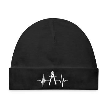 Zirkel Herzklopfen - Baby Premium Organic Mütze - Schwarz - Vorne