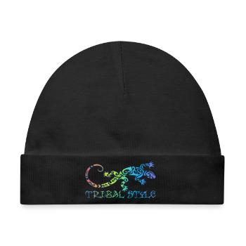 Polynesische Regenbogen-Eidechse - Baby Premium Organic Mütze - Schwarz - Vorne