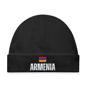 Armenische Flagge, armenischer Patriot - Baby Premium Organic Mütze - Schwarz - Vorne