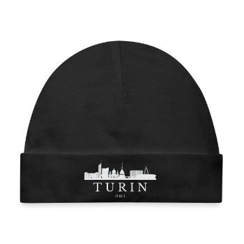 Skyline von Turin, Turin, Italien - Baby Premium Organic Mütze - Schwarz - Vorne