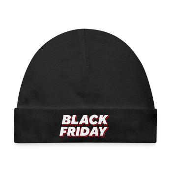 Bold Black Friday Text - Baby Premium Organic Mütze - Schwarz - Vorne