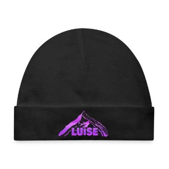 Geschenk für Luise - Baby Premium Organic Mütze - Schwarz - Vorne