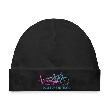 Neon Pulse Fahrradgrafik - Baby Premium Organic Mütze - Schwarz - Vorne