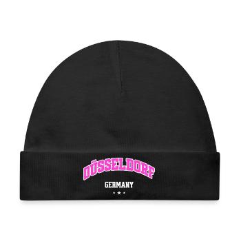 Düsseldorf City Flair Pink Arc - Baby Premium Organic Mütze - Schwarz - Vorne