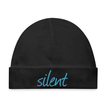 SILENT - Baby Premium Organic Mütze - Schwarz - Vorne