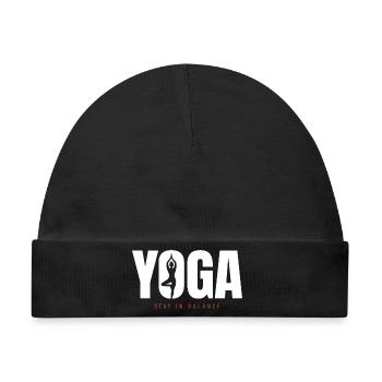 Yoga Balance – Stay in Balance Motivation - Baby Premium Organic Mütze - Schwarz - Vorne