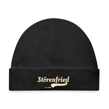 Störenfried Vintage Script Logo - Baby Premium Organic Mütze - Schwarz - Vorne