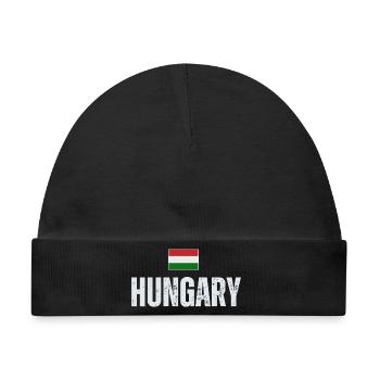 Ungarische Flagge, ungarischer Patriot - Baby Premium Organic Mütze - Schwarz - Vorne