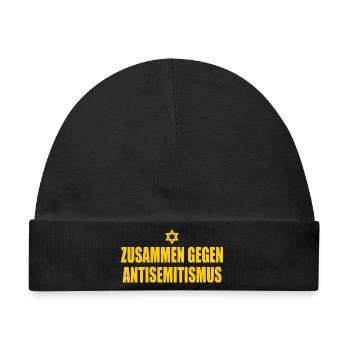 Zusammen Gegen antisemitismus  - Baby Premium Organic Mütze - Schwarz - Vorne