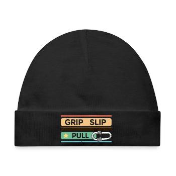 Grip Slip Pullover - Baby Premium Organic Mütze - Schwarz - Vorne