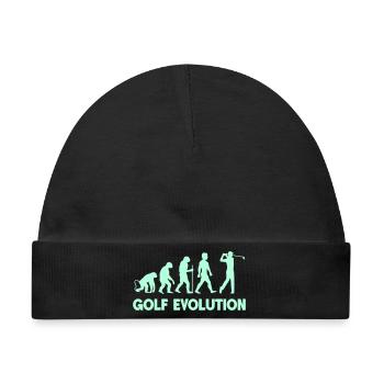 Golf Evolution Silhouetten - Baby Premium Organic Mütze - Schwarz - Vorne