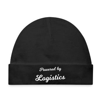 Powered by Logistics - Baby Premium Organic Mütze - Schwarz - Vorne