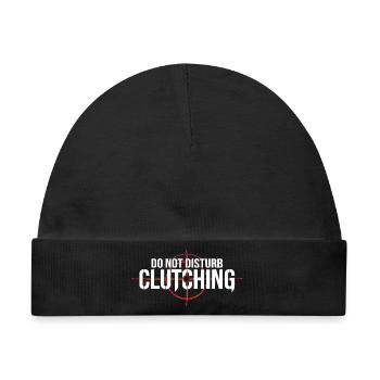 Gamer Shirt Do Not Disturb Clutching - Baby Premium Organic Mütze - Schwarz - Vorne