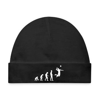 Volleyball Geschenk Volleyballer - Baby Premium Organic Mütze - Schwarz - Vorne
