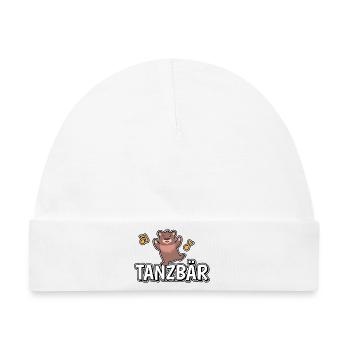 Tanzbär - Bär - Bären - Baby Premium Organic Mütze - Weiß - Vorne
