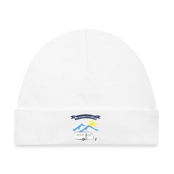 caravan is calling - Baby Premium Organic Mütze - Weiß - Vorne