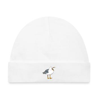 Möwe - Seagull - Baby Premium Organic Mütze - Weiß - Vorne