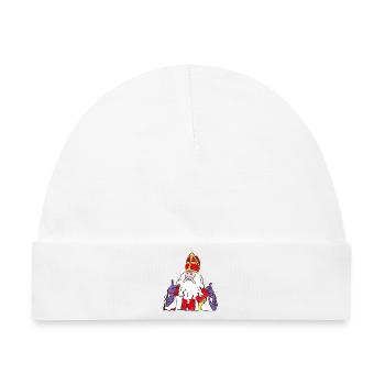 Sinterklaas Daumen hoch zwartepiet - Baby Premium Organic Mütze - Weiß - Vorne