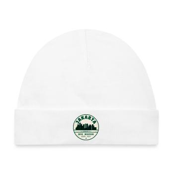 Jakarta Skyline Vintage Abzeichen - Baby Premium Organic Mütze - Weiß - Vorne