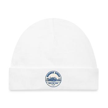 Buenos Aires Skyline Vintage Abzeichen - Baby Premium Organic Mütze - Weiß - Vorne