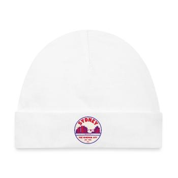 Sydney Skyline Badge - Baby Premium Organic Mütze - Weiß - Vorne
