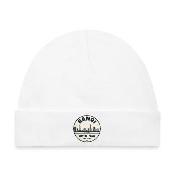 Hanoi Stadt der Ruhe Emblem - Baby Premium Organic Mütze - Weiß - Vorne