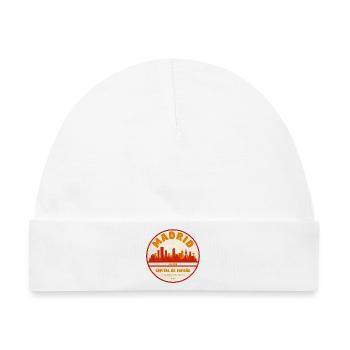 Madrid Skyline Vintage Kreis - Baby Premium Organic Mütze - Weiß - Vorne