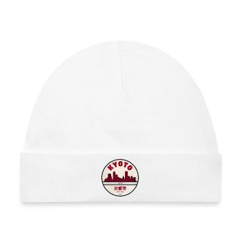 Kyoto Skyline Vintage Badge - Baby Premium Organic Mütze - Weiß - Vorne