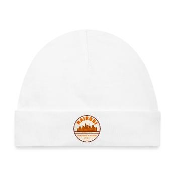 Nairobi Safari Stadt Emblem - Baby Premium Organic Mütze - Weiß - Vorne