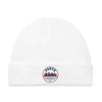 Perth Skyline Retro AU - Baby Premium Organic Mütze - Weiß - Vorne