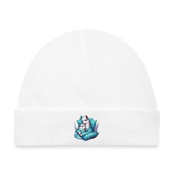 Kuscheln Lama Lamas Geschenk - Baby Premium Organic Mütze - Weiß - Vorne