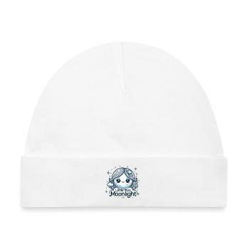 Little Miss Moonlight - Baby Premium Organic Mütze - Weiß - Vorne