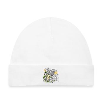25. Silberhochzeit Festdesign - Baby Premium Organic Mütze - Weiß - Vorne