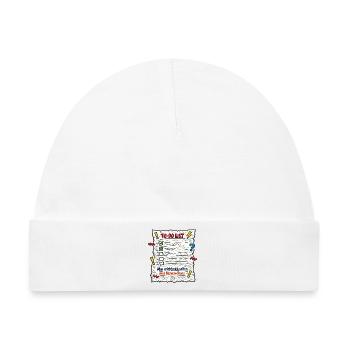 Morgenchaos ToDo-Liste - Baby Premium Organic Mütze - Weiß - Vorne