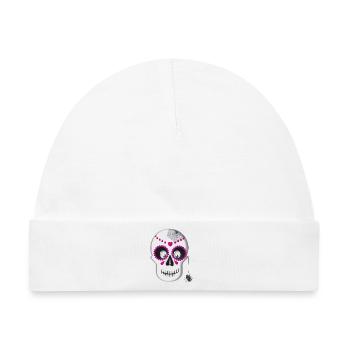 Sugar Skull - Baby Premium Organic Mütze - Weiß - Vorne