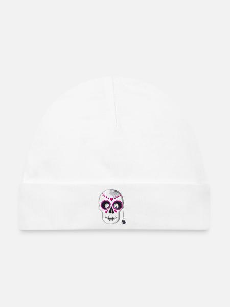 Sugar Skull - Baby Premium Organic Mütze - Weiß