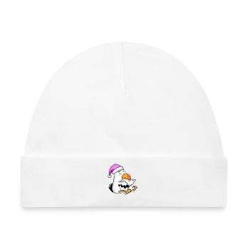 Möwe Müde Ausschlafen Schlafen Mädchen - Baby Premium Organic Mütze - Weiß - Vorne