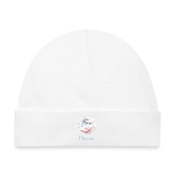 Elegantes Pisces Sternzeichen Aquarell Geschenk - Baby Premium Organic Mütze - Weiß - Vorne