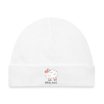 Kuscheliges Wolkenschaf - Baby Premium Organic Mütze - Weiß - Vorne