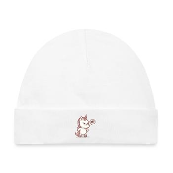 Einhorn NÖ Süß - Baby Premium Organic Mütze - Weiß - Vorne