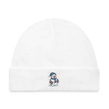 Schneemann - Baby Premium Organic Mütze - Weiß - Vorne